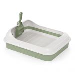 Туалет Alta Юта с бортиком, сеткой и совком, оливковый (45,5*35,5*15см)