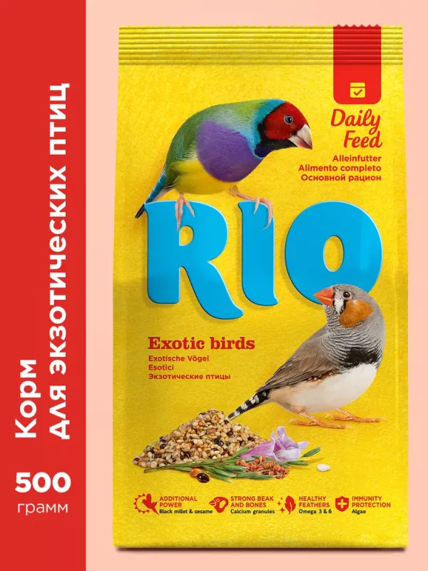 Rio 0,5кг корм для экзотических птиц основной рацион