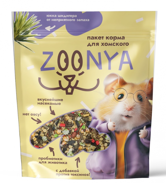 Zoonya 0,5кг корм для хомяков (520028)